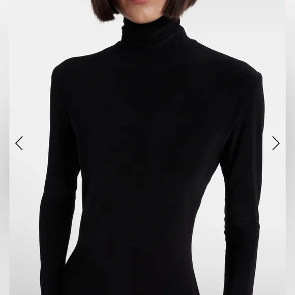 Norma Kamali Black Long-Sleeve Midi Dress - Picture 4 of 10